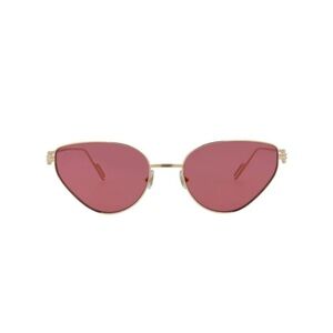 Cartier Women's Cat-Eye Sunglasses - Gold Frame with Pink Lenses